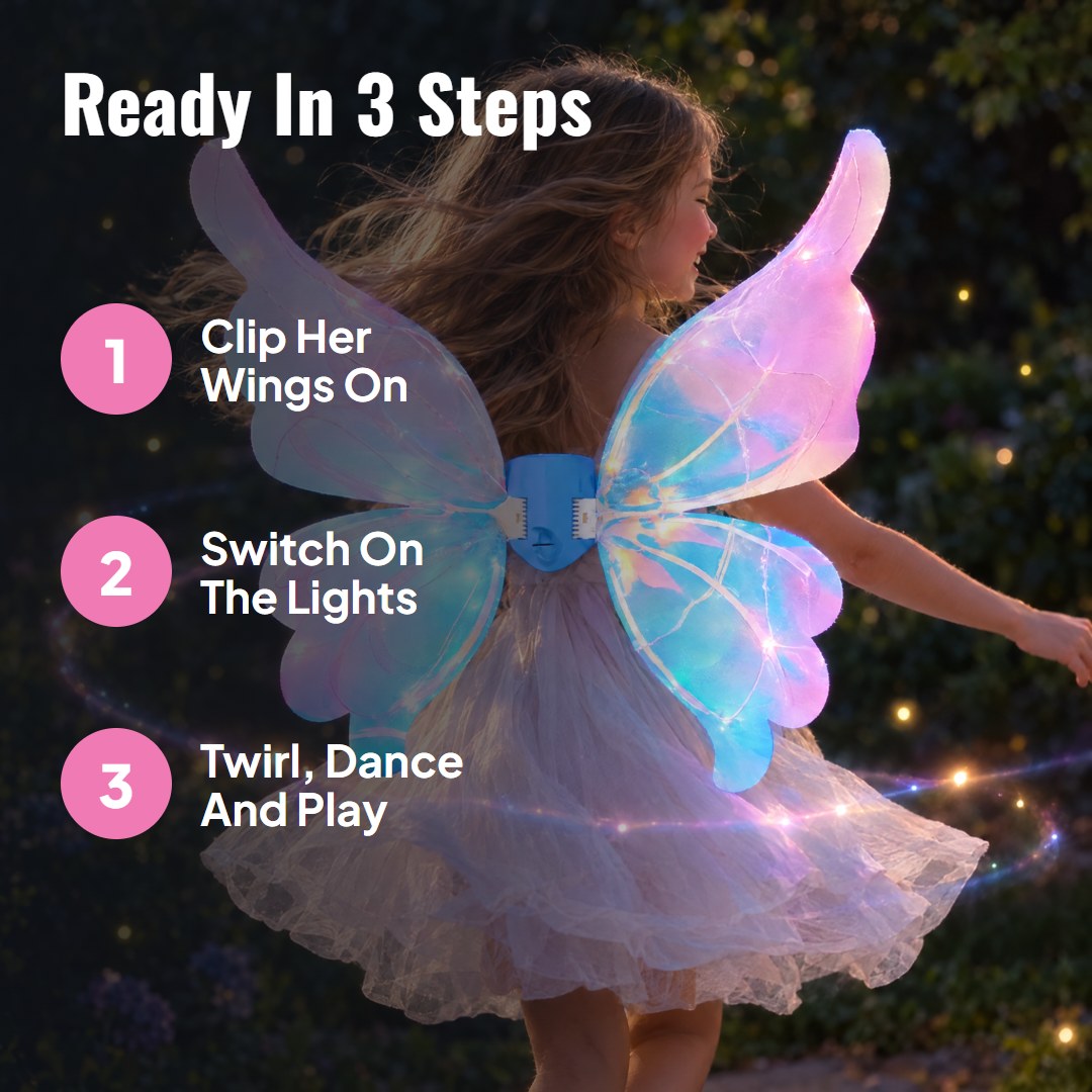 Ailes de papillon lumineuses Fluttra™