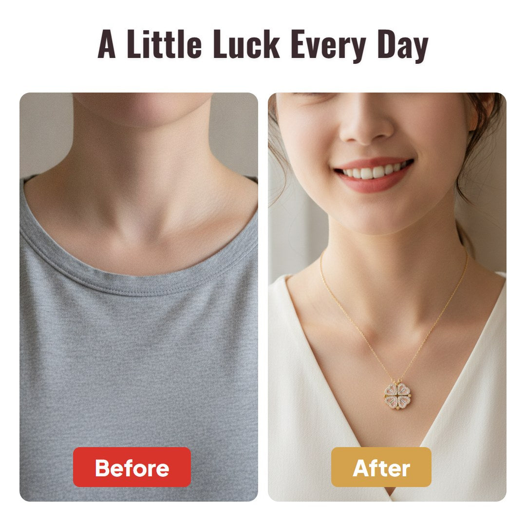 Cloverly™ Lucky Heart Clover Necklace