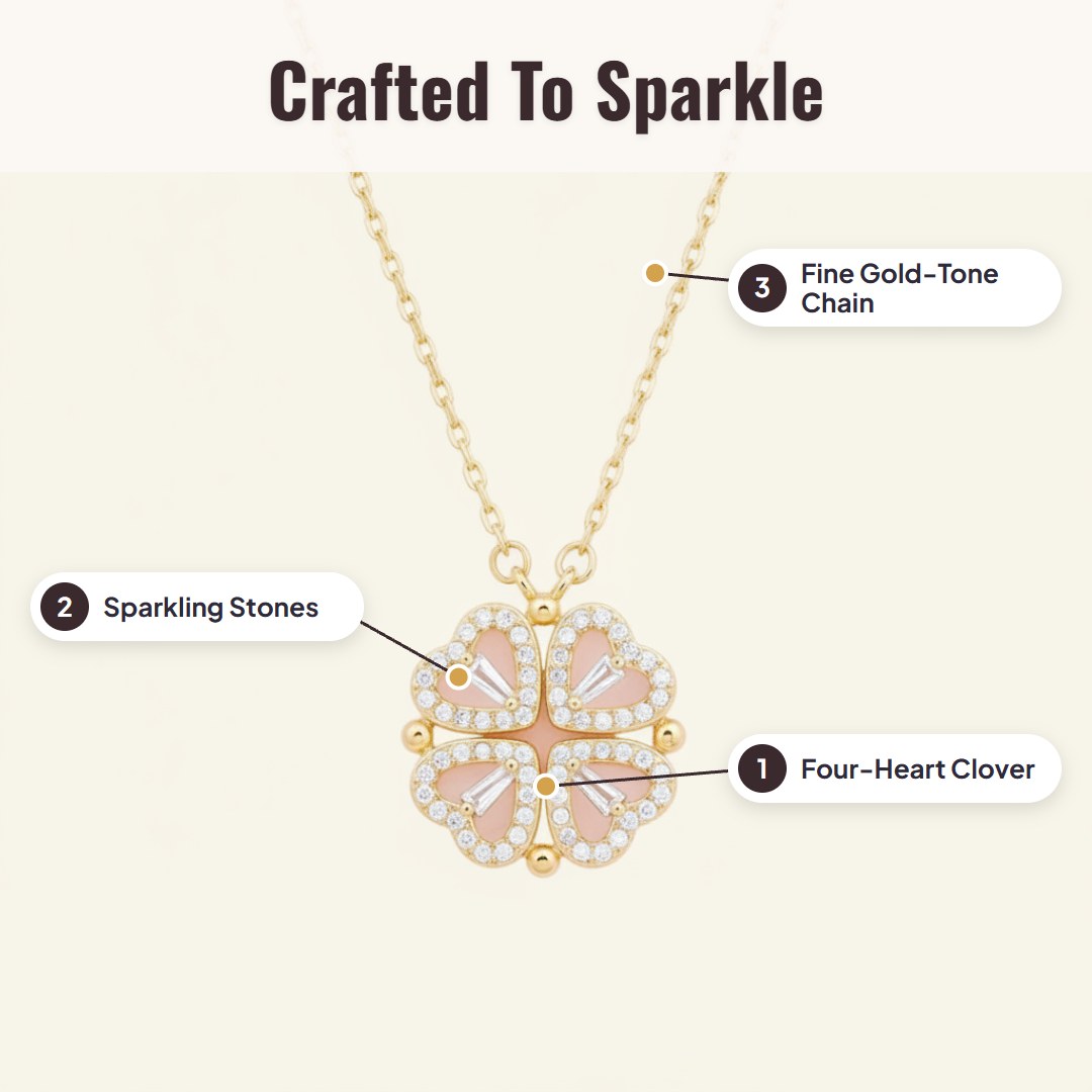 Cloverly™ Lucky Heart Clover Necklace