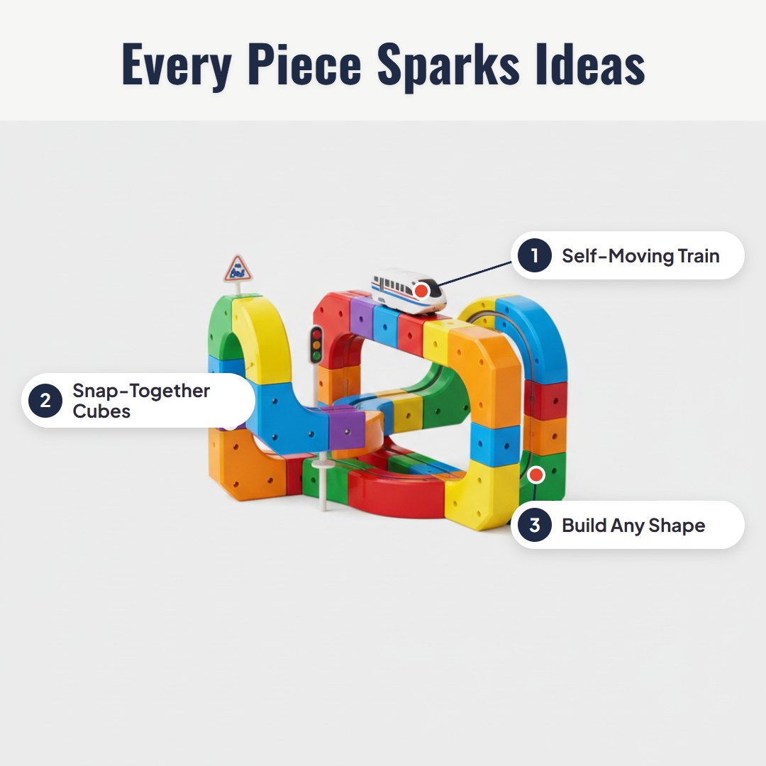 Railix™ Magic Cube Rail Track Set (51 pcs)