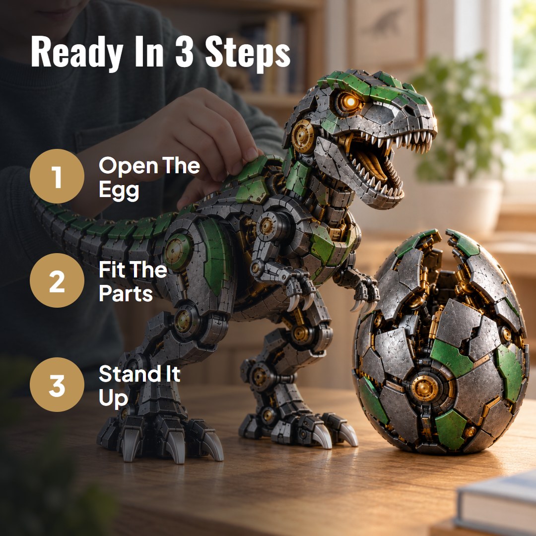 Eggzo™ Mechanical Dinosaur Egg Building Set