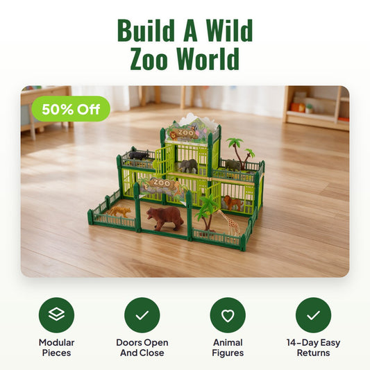 Zoki™ Modular Build-Your-Own Zoo Playset