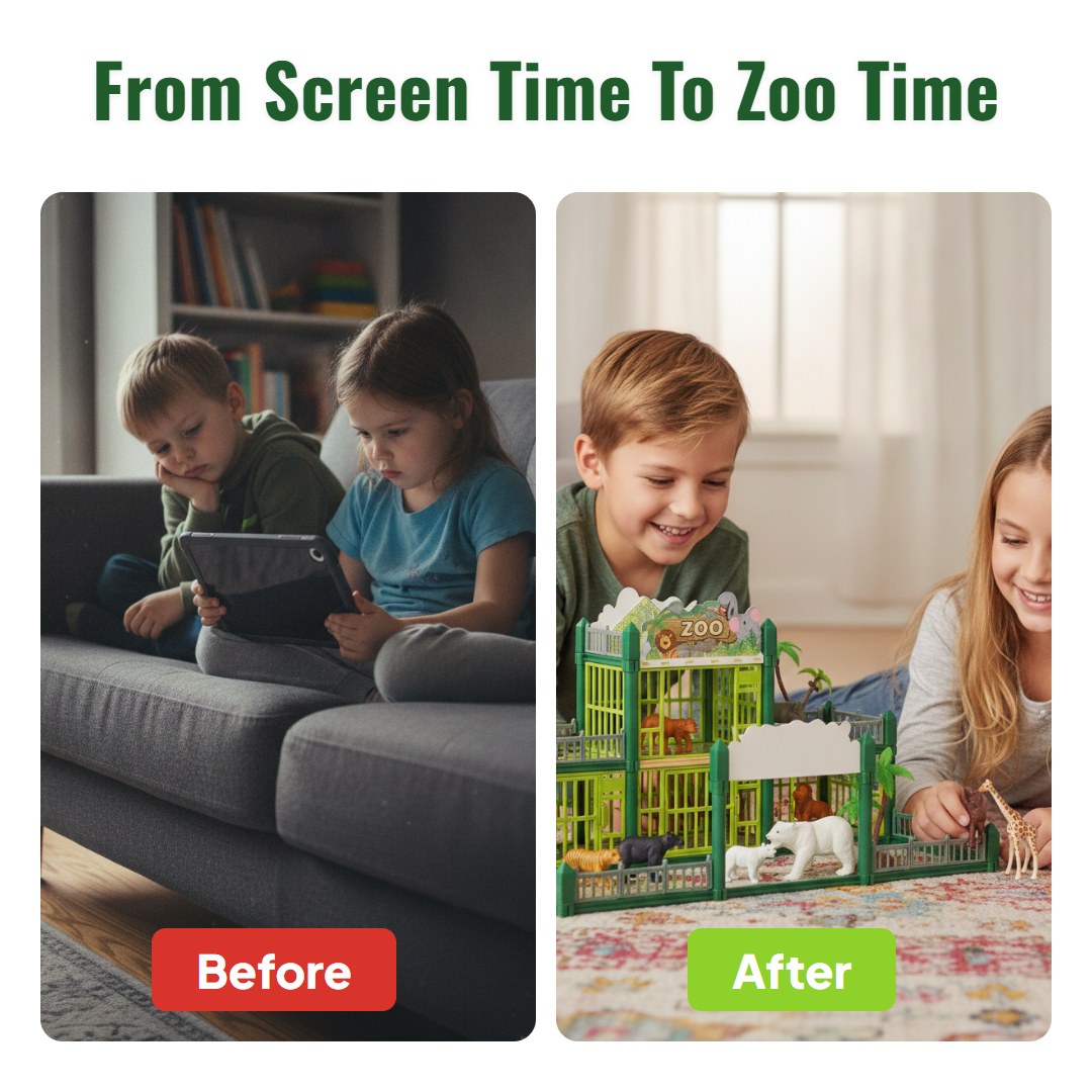 Zoki™ Modulares Zoo-Spielset zum Selbstbauen