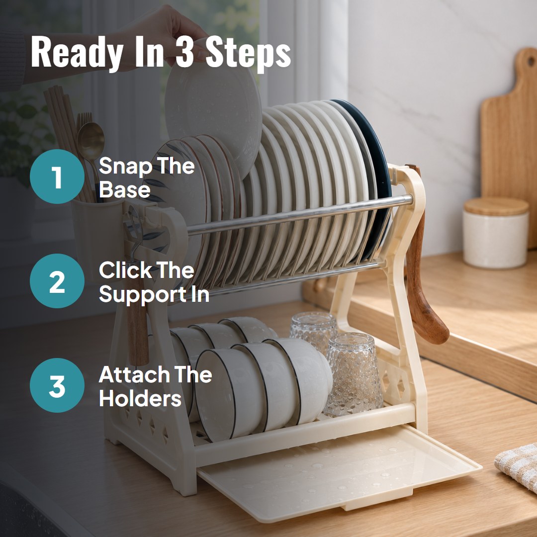 Driza™ Multi-Layer Steel Dish Drying Rack