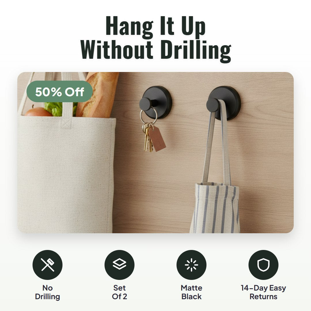 Holdo no-drill wall hooks
