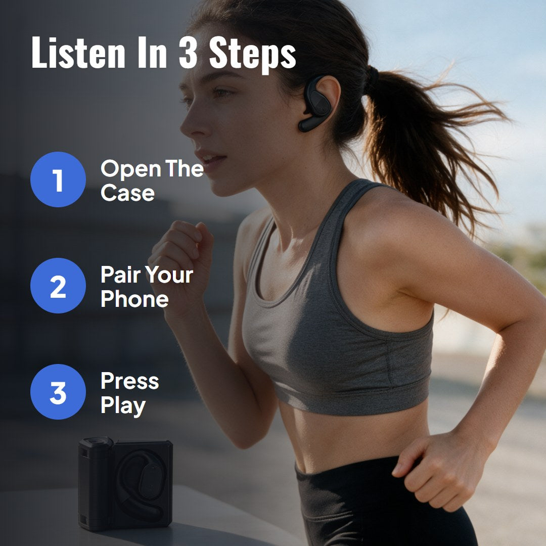 Soundfold™ Open-Ear Wireless Earbuds