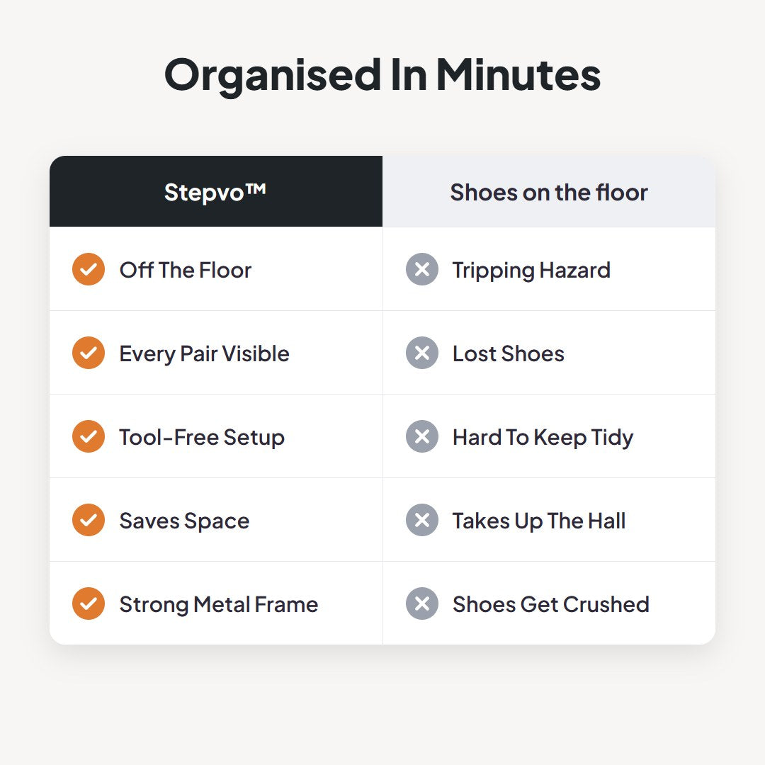 Stepvo™ Over-the-Door Shoe Rack (8 Tiers)