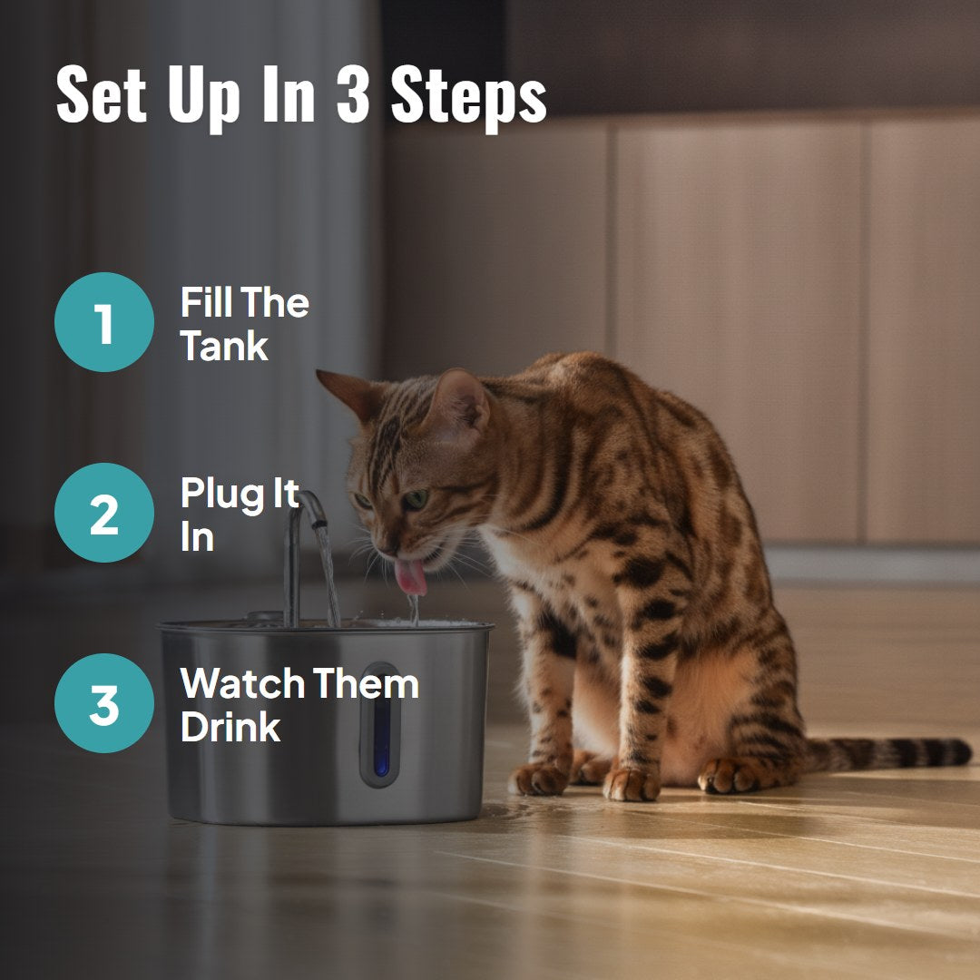 Fonte de água para pets de 2.2L Purrflow™