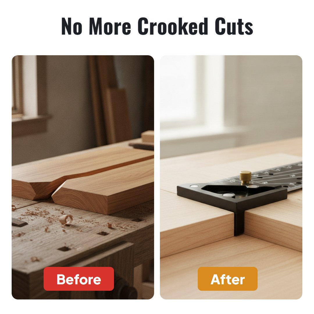 Squarix™ Precision Woodworking Square (30 cm)