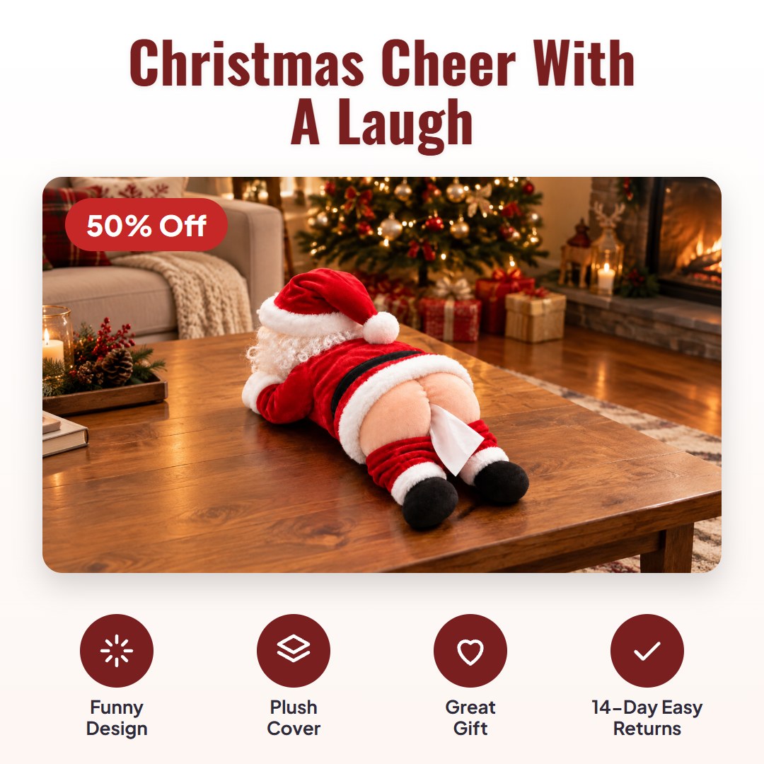 Jollix™ Santa Butt Tissue Box Cover