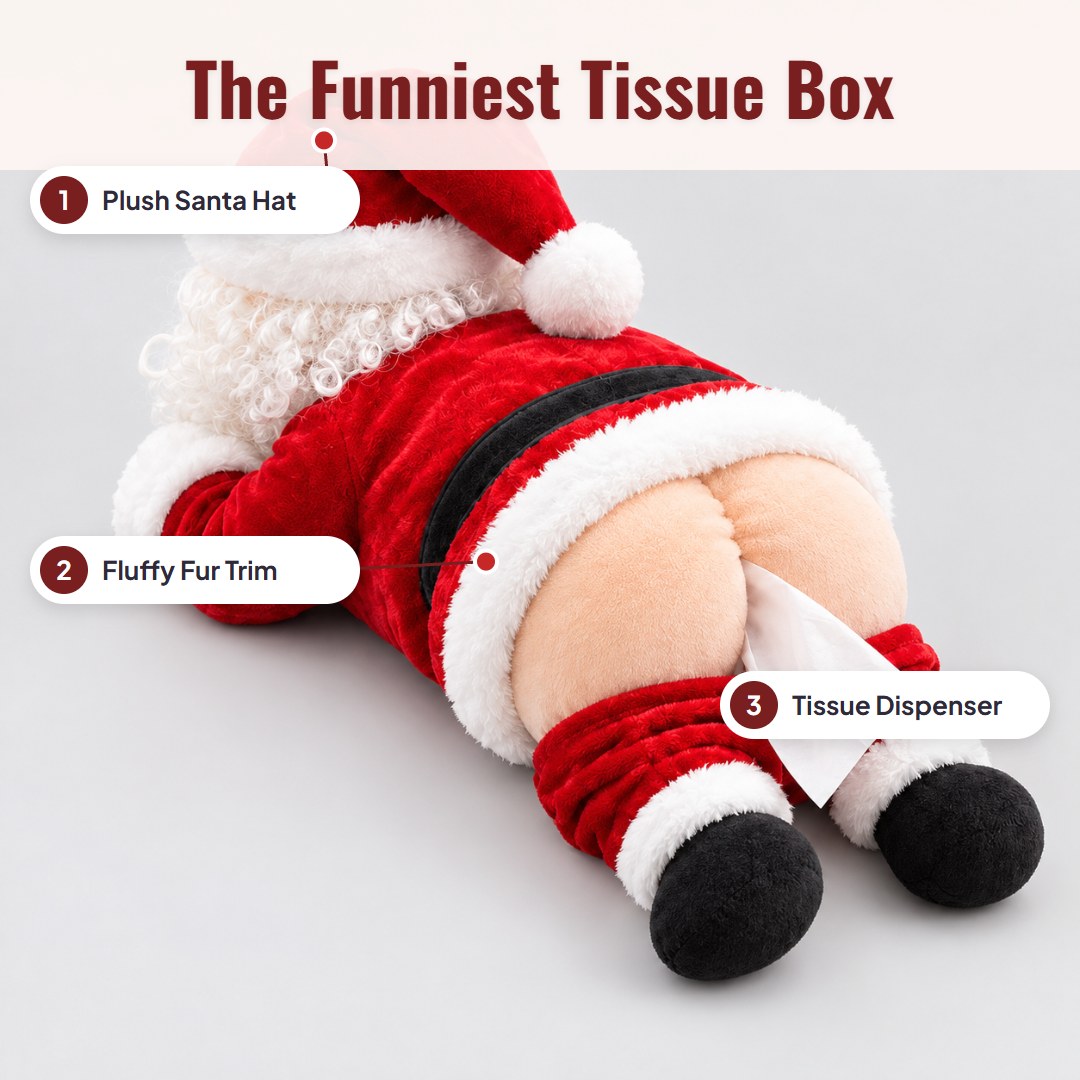 Jollix™ Santa Butt Tissue Box Cover