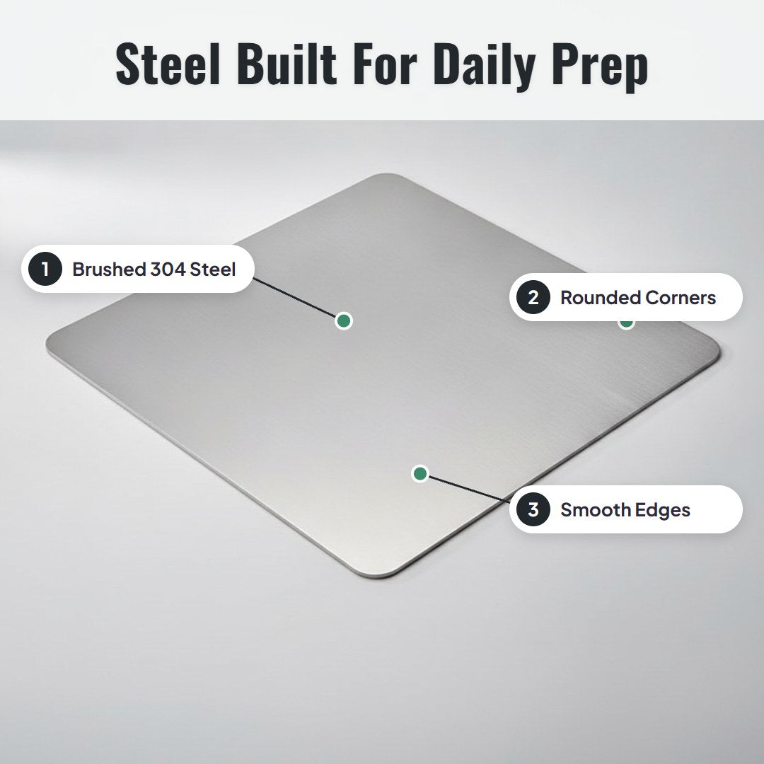 Steelo™ 304 Stainless Steel Cutting Board (30 x 30 cm)
