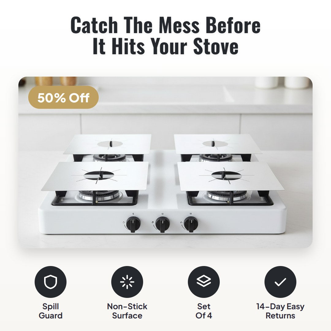 Stovo™ Reusable Gas Stove Burner Covers (4 pcs)