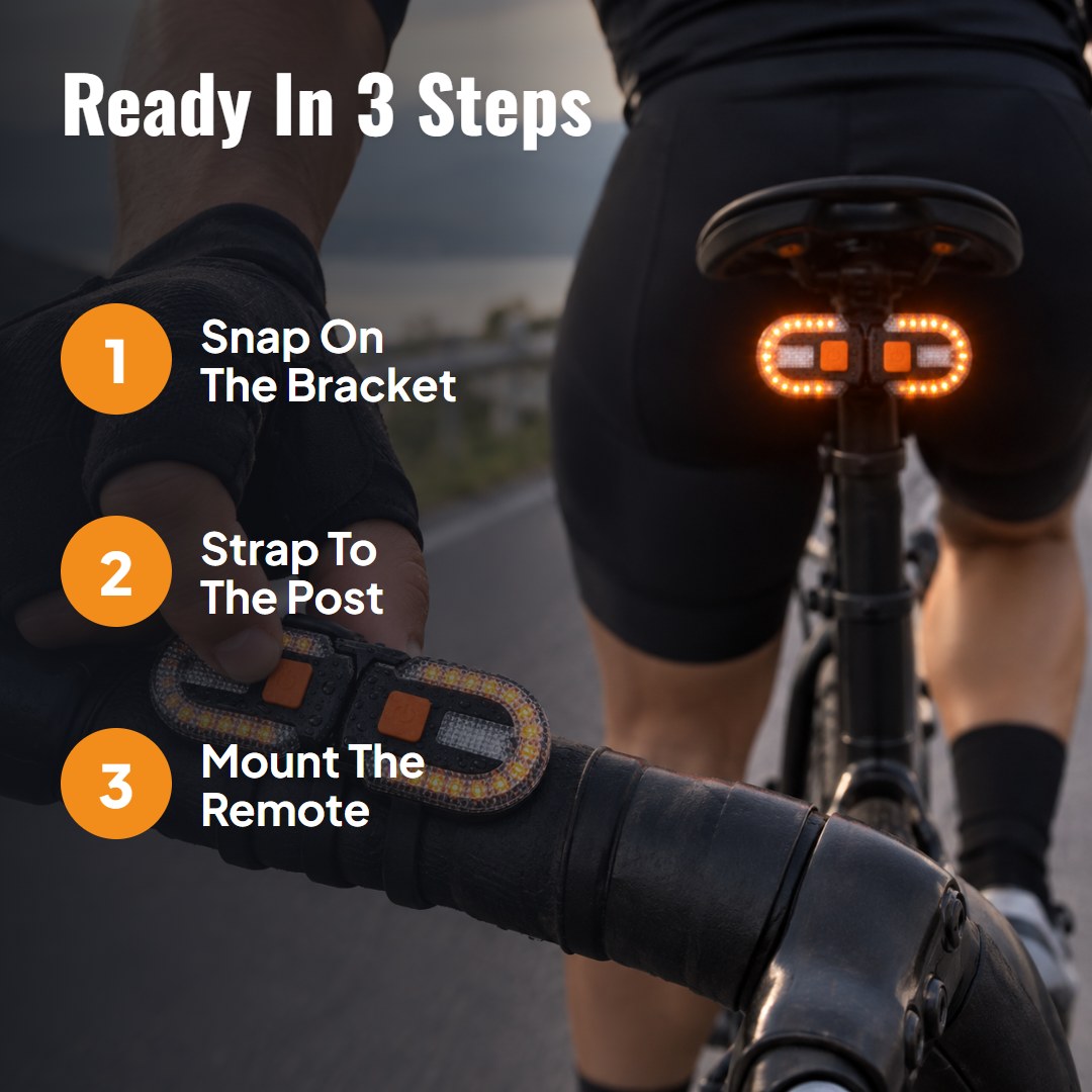 Turna™ USB Rechargeable Bike Turn Signal Tail Light
