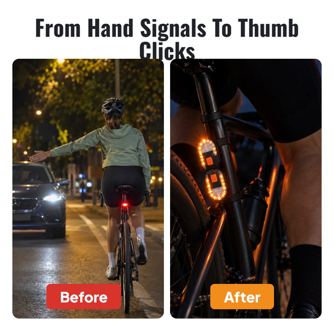 Turna™ USB-genopladelig cykelbaglygte med blinklys