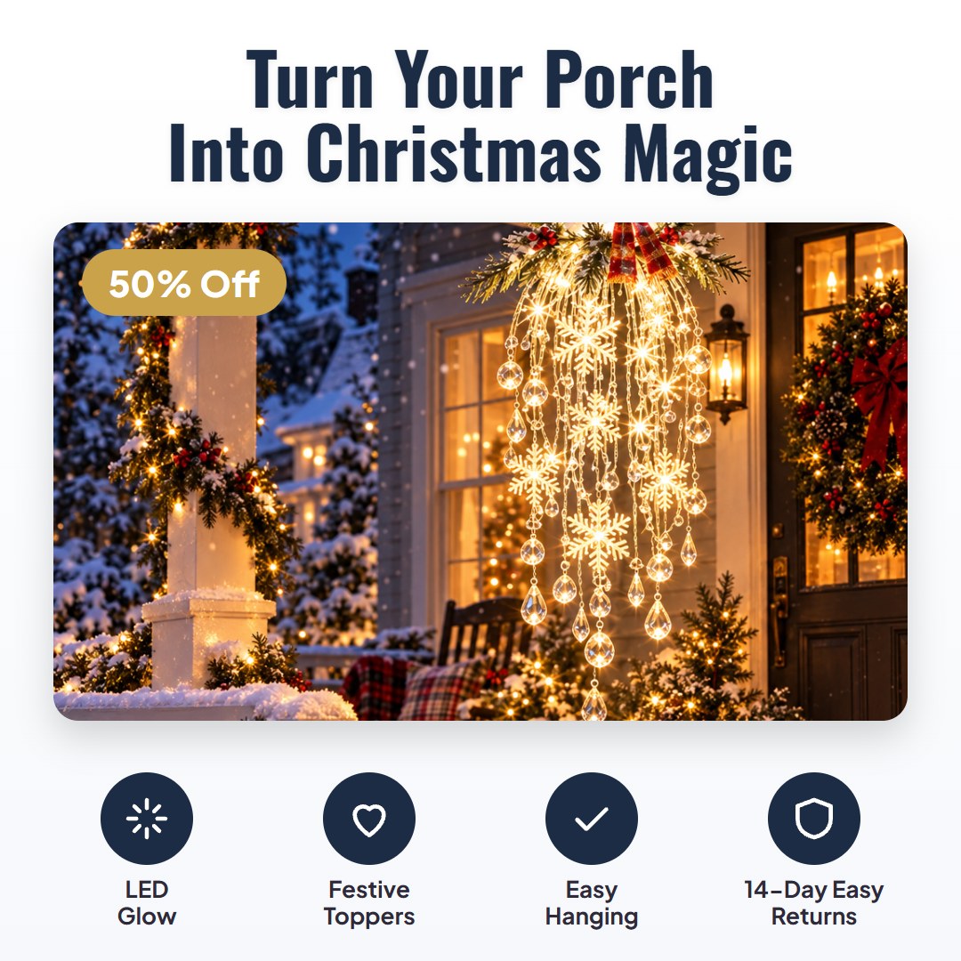 Luz de Natal Cristal em Cascata Glacia™