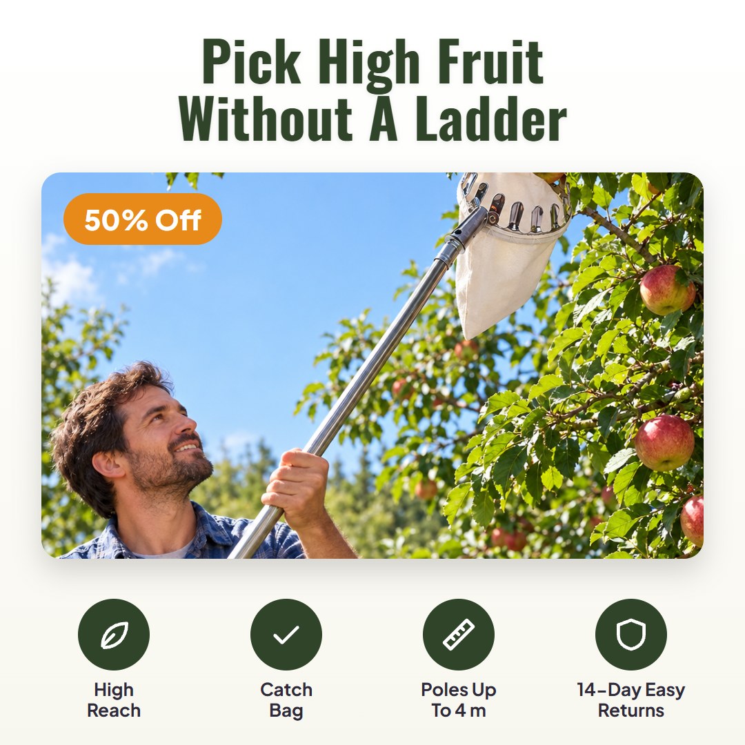 Cesta Coletora de Frutas de Longo Alcance Harvo™