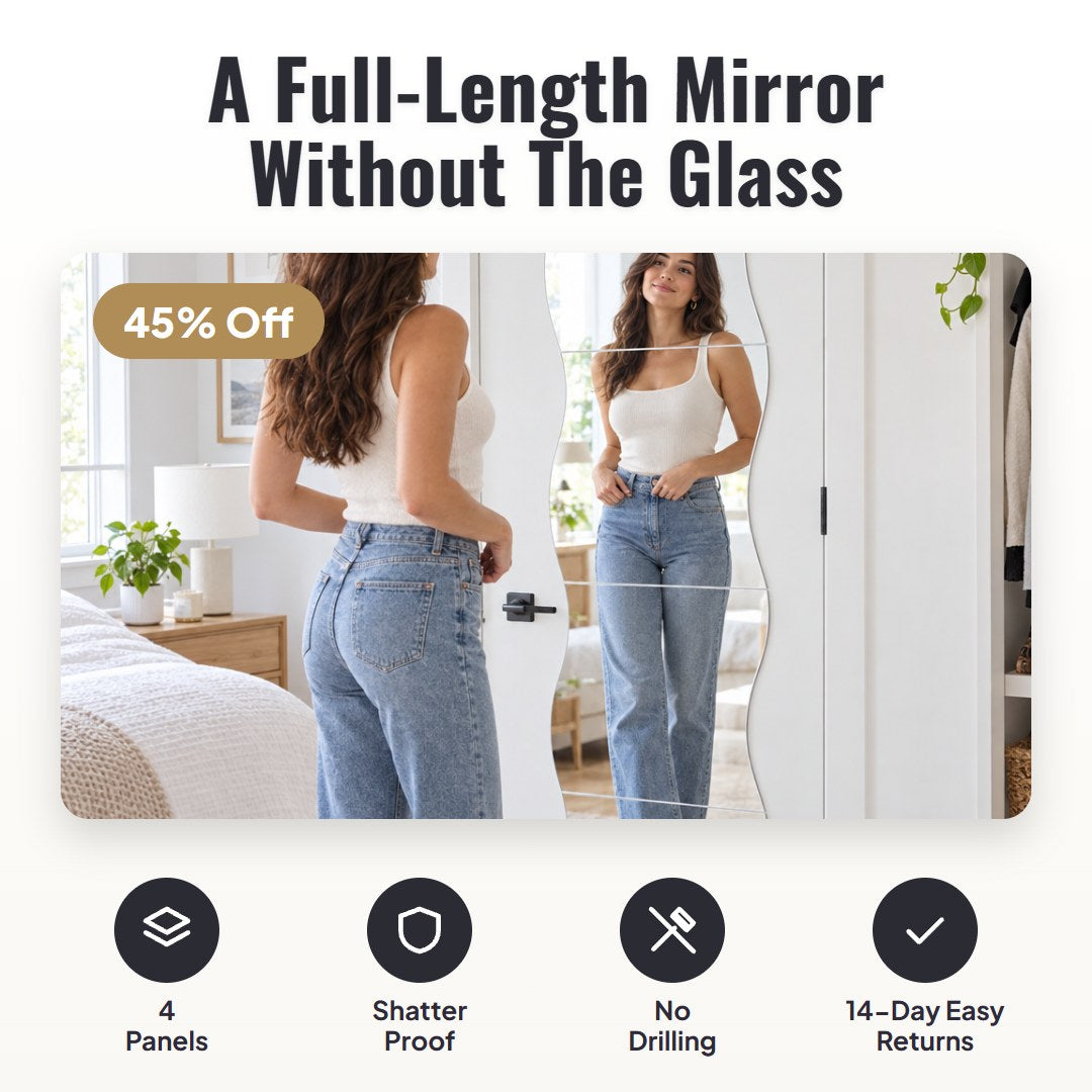 Conjunto de Espelhos de Corpo Inteiro Macios Reflo™ (4 Painéis)