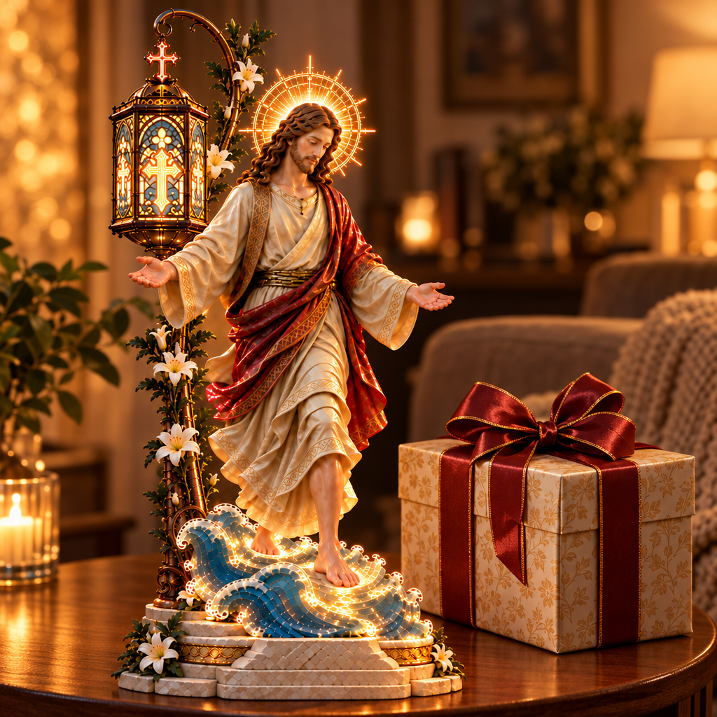 Luz de reflexão da fé Lumina™ – Jesus andando sobre as águas