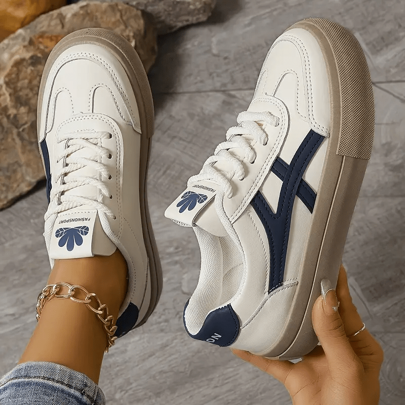 Damsneakers med färgblockering