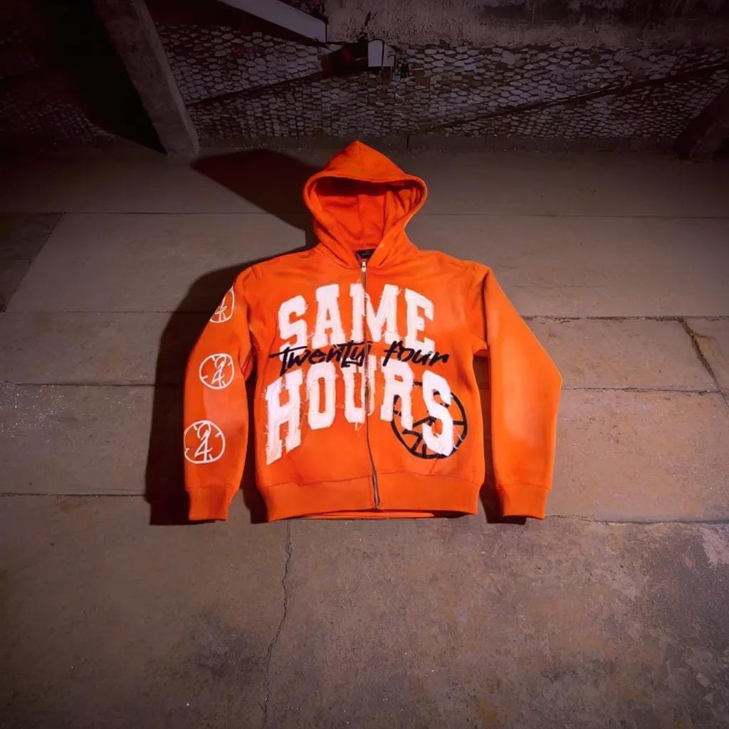 Glizm Orange / S Same Hours Zip Up 25$ TODAY ONLY