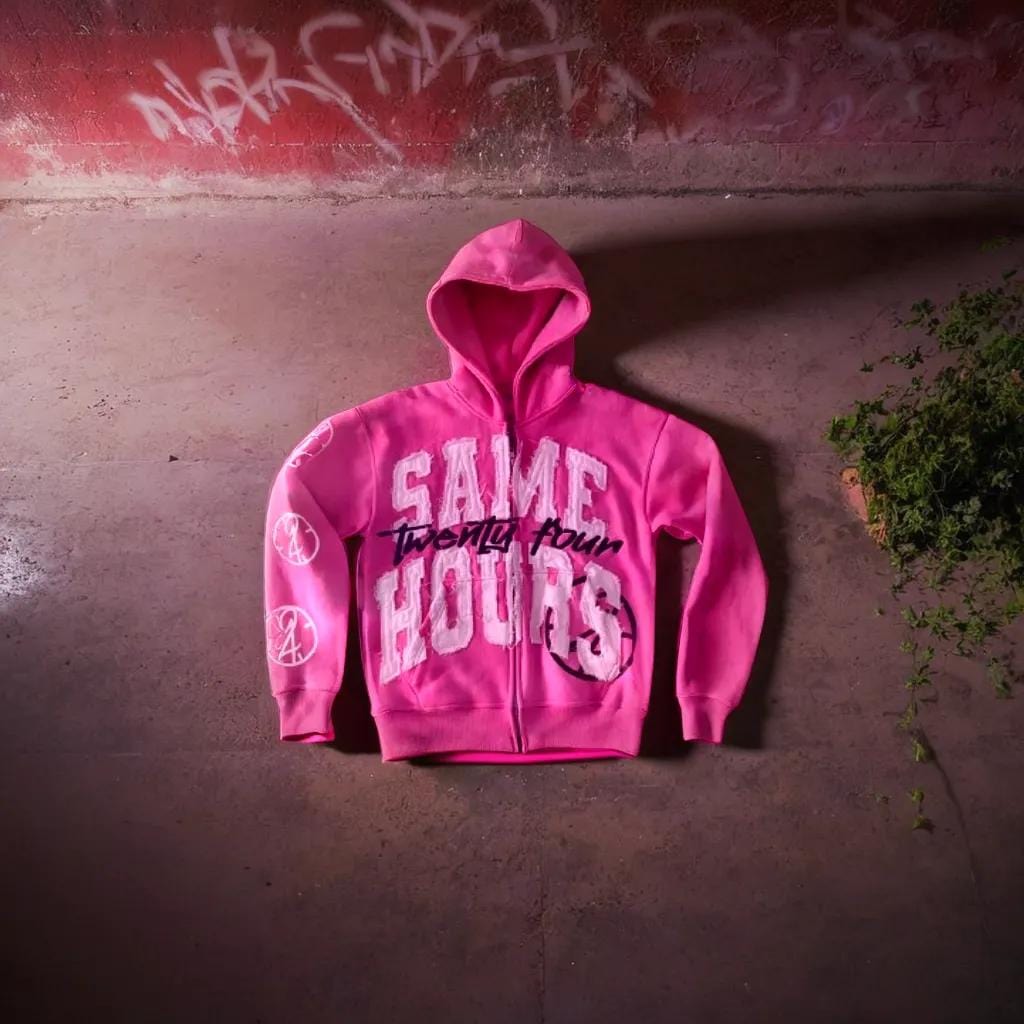 Glizm Pink / S Same Hours Zip Up 25$ TODAY ONLY