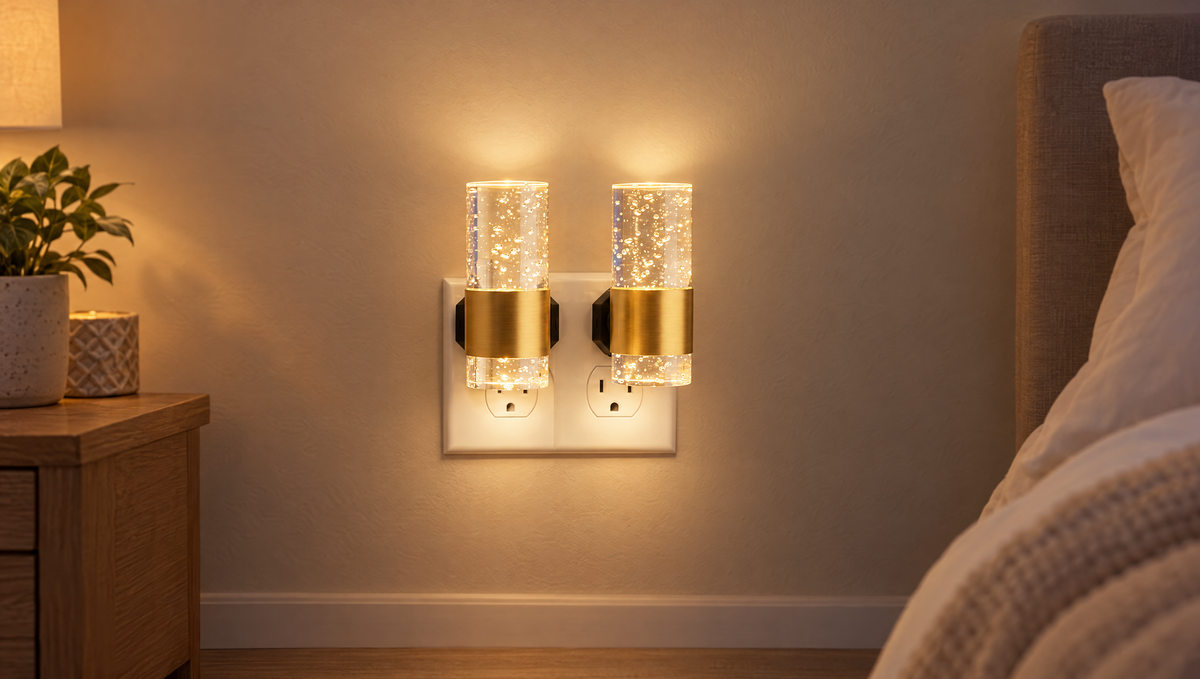 Lumio™ akryl-natlampe med bobler