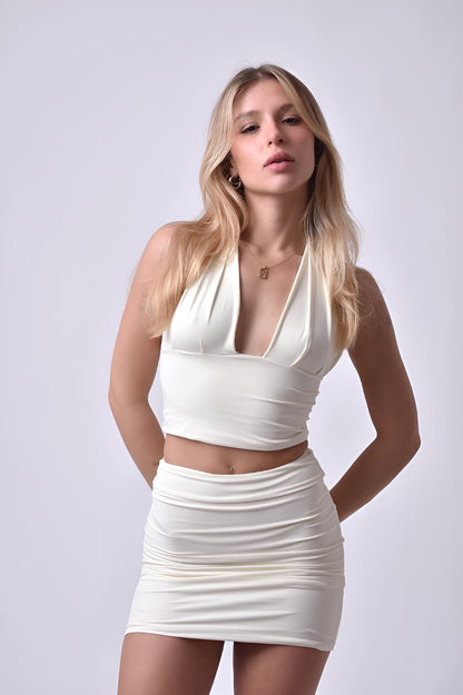 Liora — Damen Zweiteiler aus Polyamid mit verstellbarem, kurzem Top
