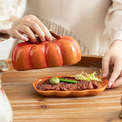 Gourmelo Pumpkin Ceramic Dining Plate