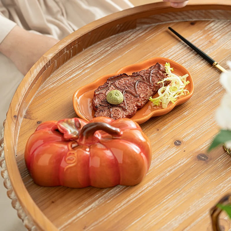 Gourmelo Pumpkin Ceramic Dining Plate