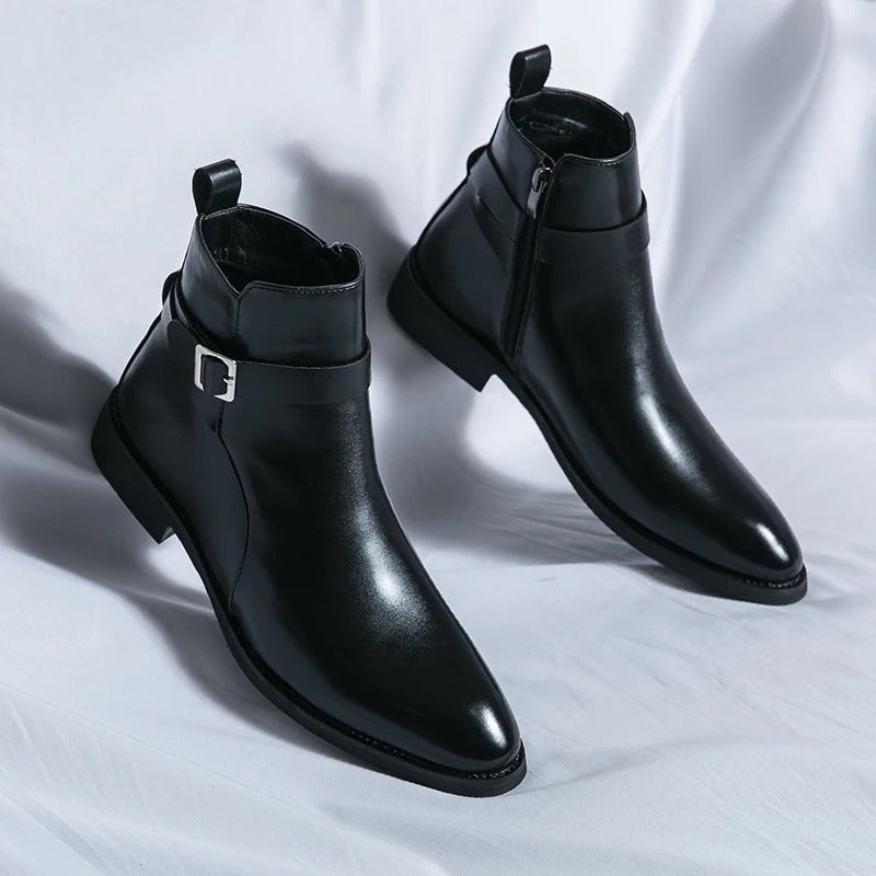 Deniro Genuine Leather Chelsea Boots