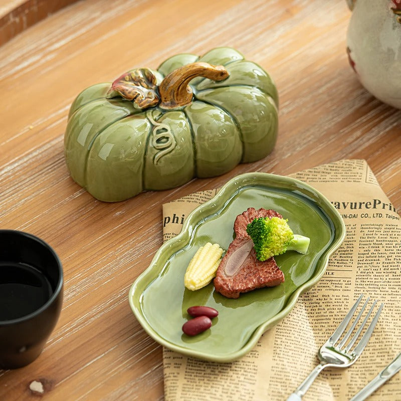 Gourmelo Pumpkin Ceramic Dining Plate