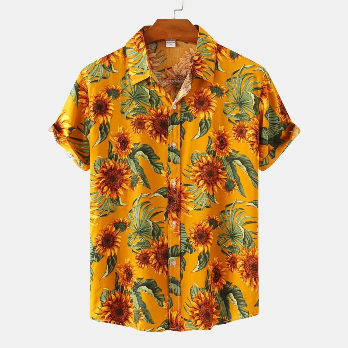 Heren Casual Shirt met Zonnebloemprint