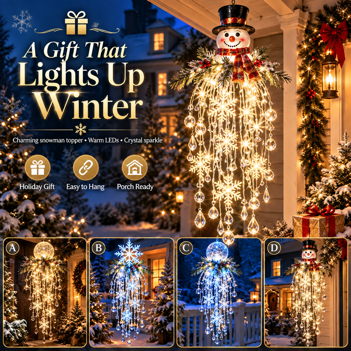 Luz de Natal Cristal em Cascata Glacia™
