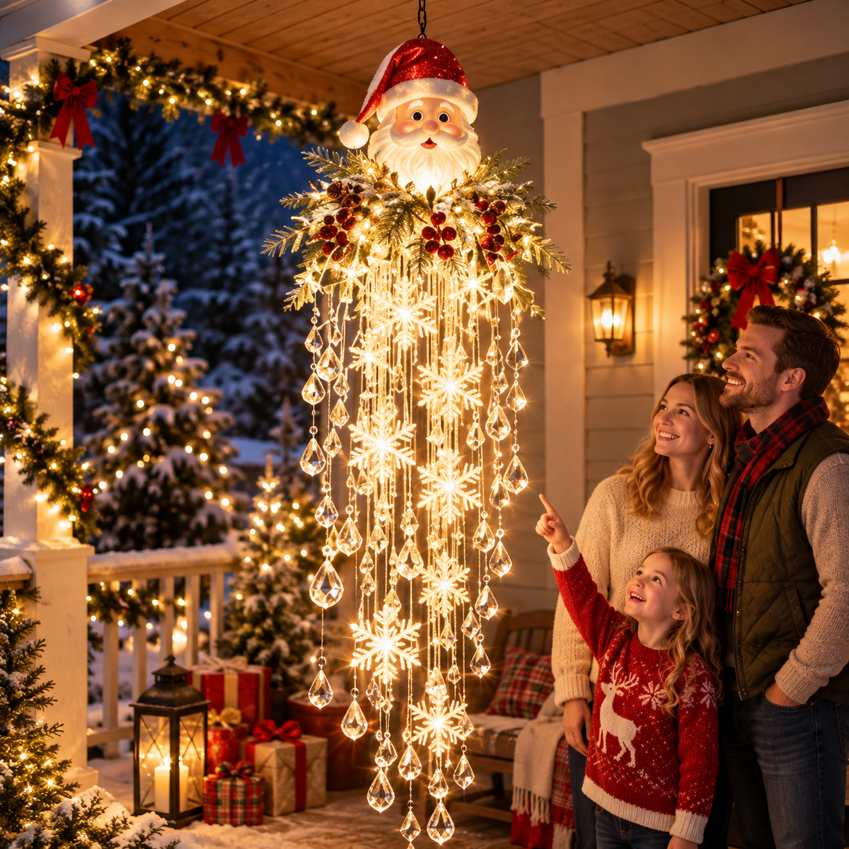 Luz de Natal Cristal em Cascata Glacia™