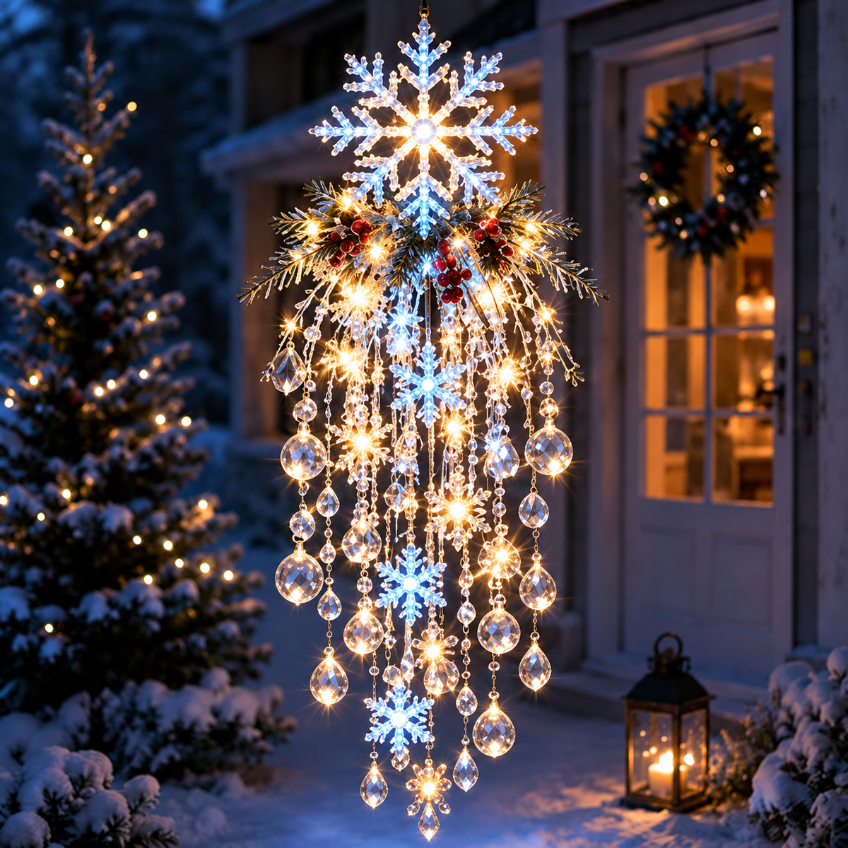 Luz de Natal Cristal em Cascata Glacia™