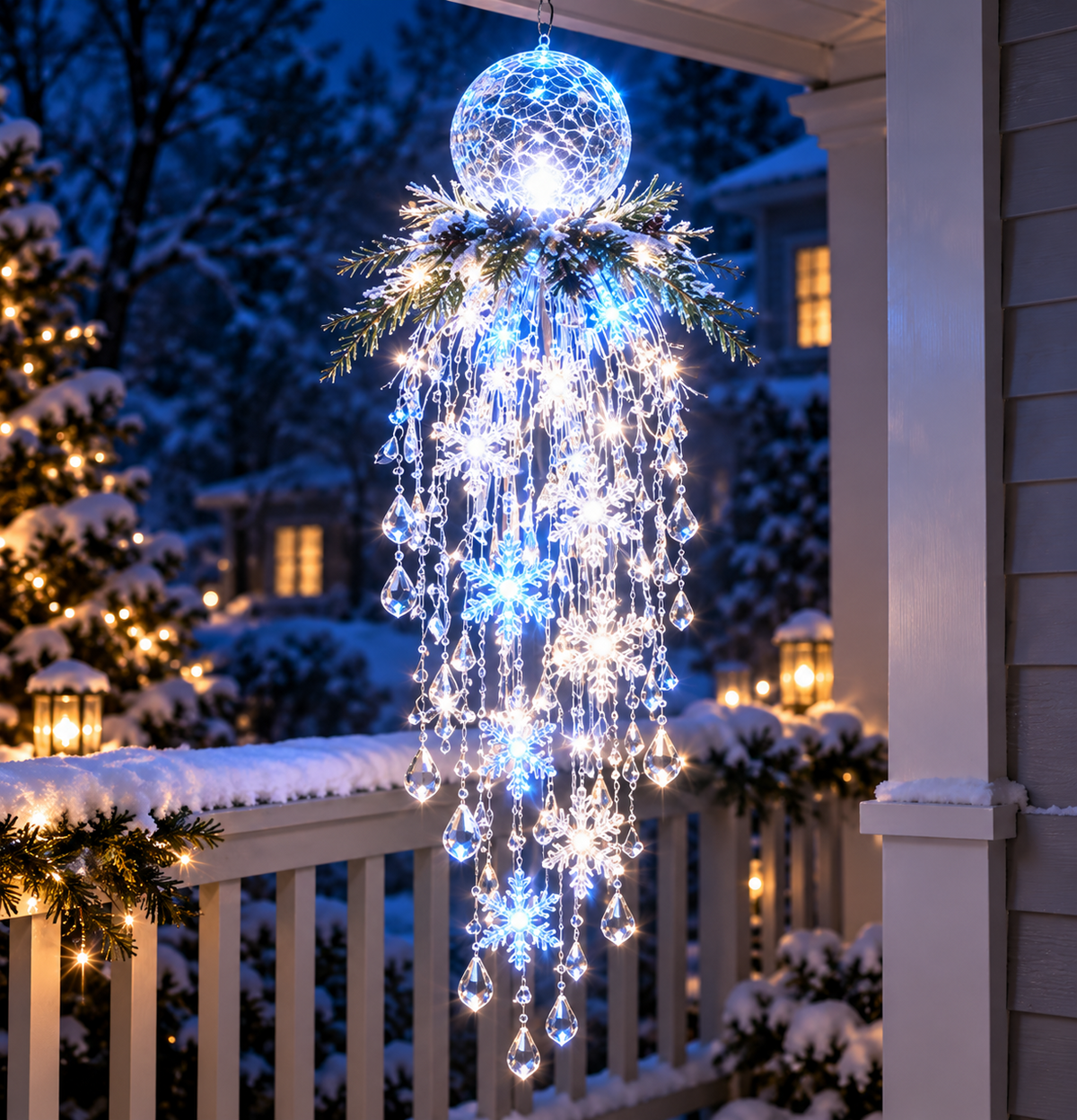 Luz de Natal Cristal em Cascata Glacia™