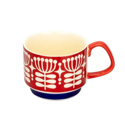 Ardena — Ceramic Stackable Coffee Mug with Vibrant Midcentury Design