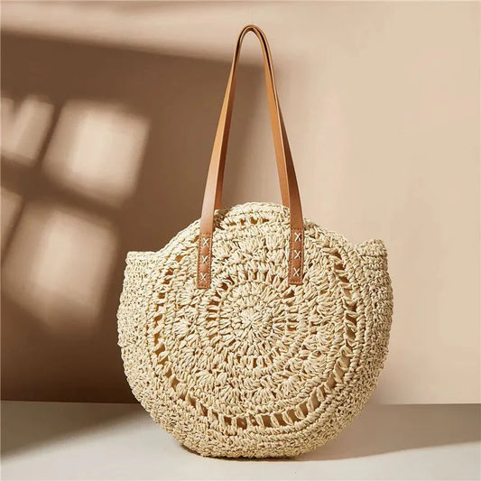 Riviera Retro Straw Shoulder Bags