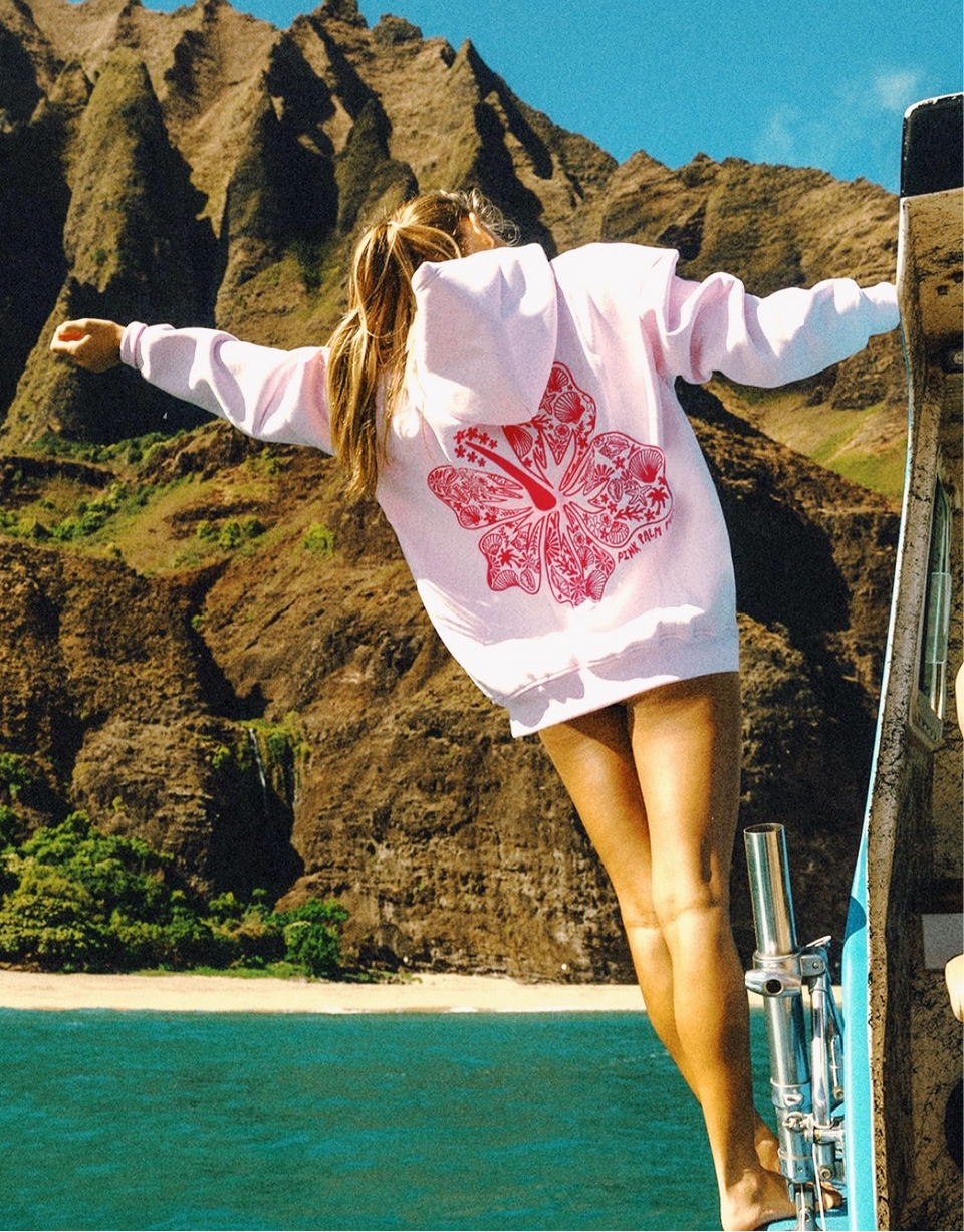 Hawaii Hibiscus - Oversized Hoodie 25$ TODAY ONLY