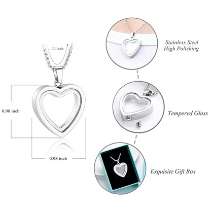 Glass Heart Urn Necklace 12$ TODAY ONLY