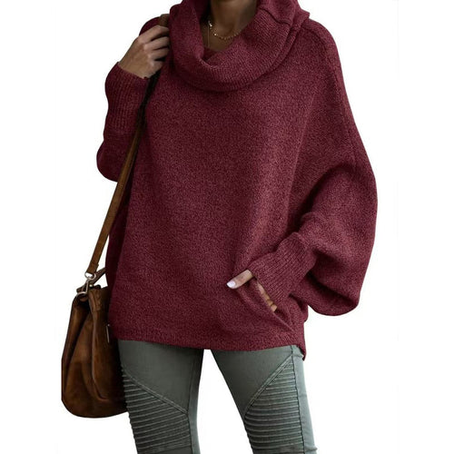 Neck Sweater with Pocket