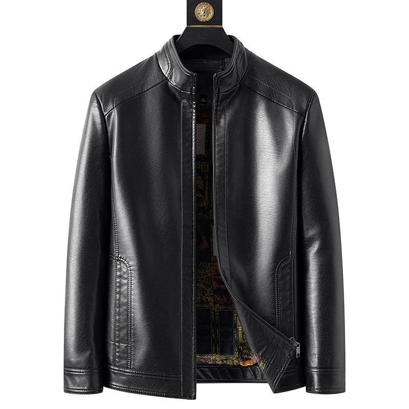 Varenzo — Men’s Genuine Leather Jacket with Warm Plush Lining
