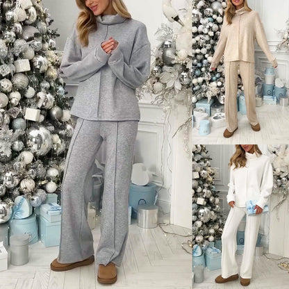 🔥Zeitlich begrenztes Angebot-Damen Lässiges Lockeres Strick 2-Teiliges Set