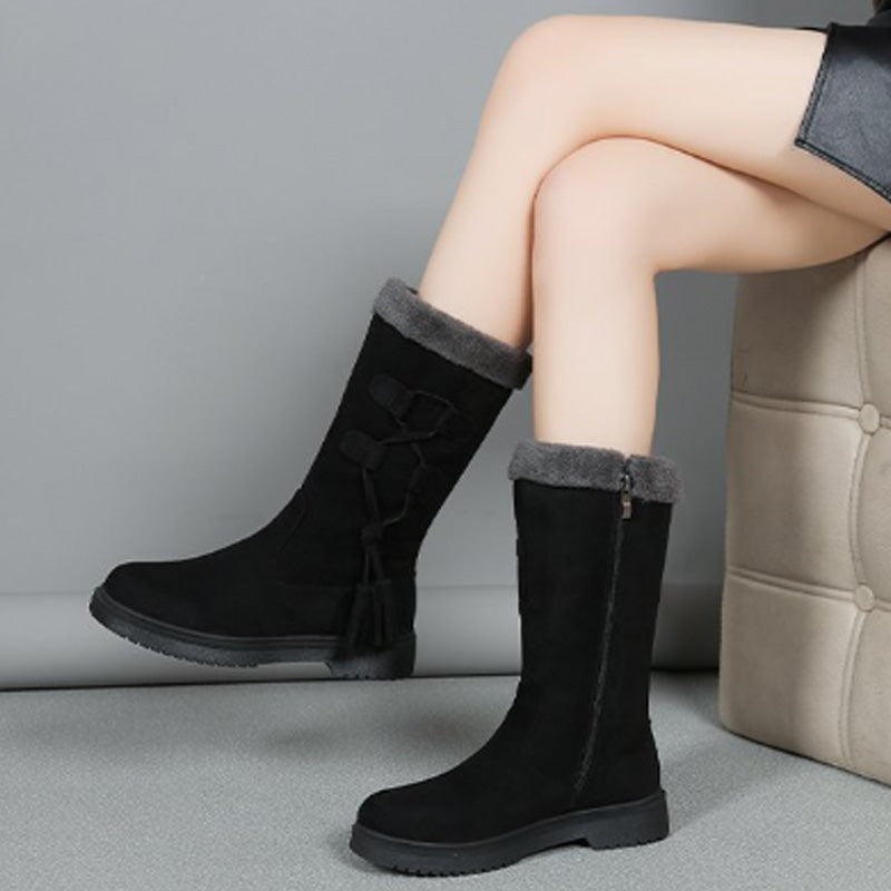 Mid-Calf Boots with Side Zipper 25$ TODAY ONLY