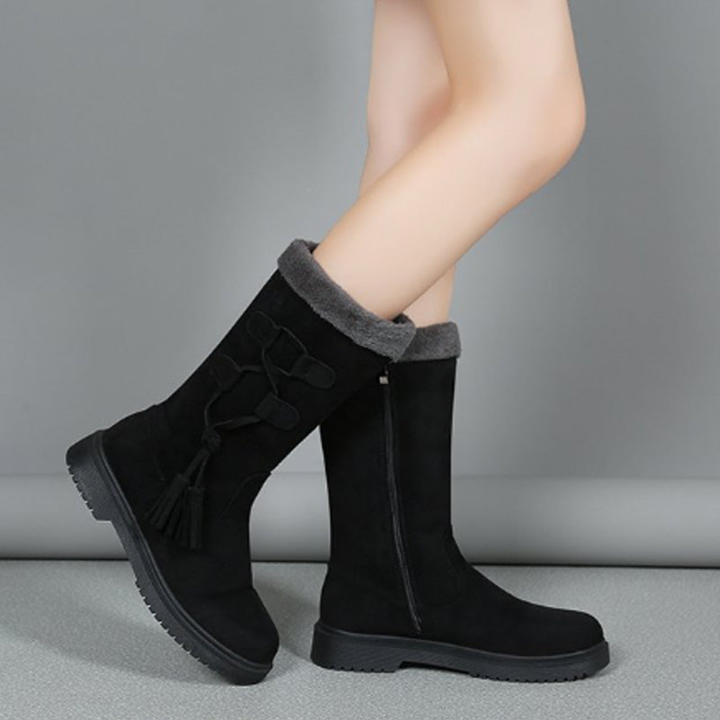 Mid-Calf Boots with Side Zipper 25$ TODAY ONLY