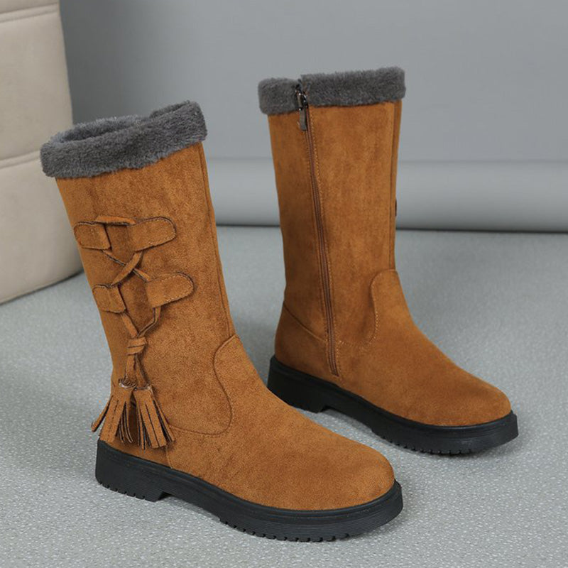 Mid-Calf Boots with Side Zipper 25$ TODAY ONLY