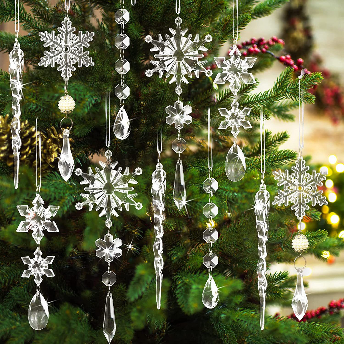 Lunara — Kristálytiszta hópehely díszek karácsonyi dekorációhoz
