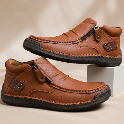 Darsen — Men's Retro PU Leather Outdoor Casual Shoes with Breathable Comfort