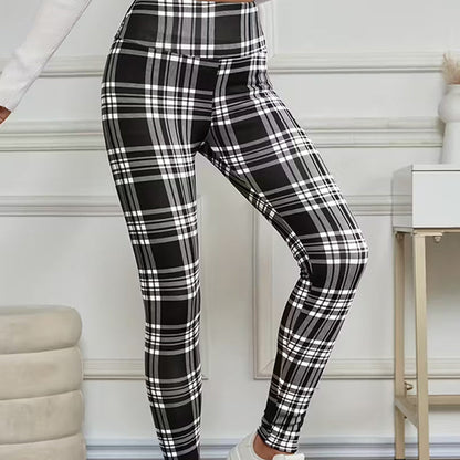 Norla — Women’s Thermal Plaid Leggings with Slim High Waist